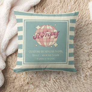 St Saint Tropez Elegant Coastal Decor Throw Pillow