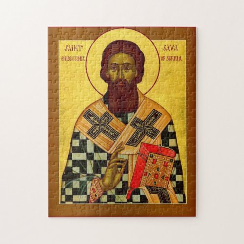 St Sava the First Archbishop Icon Jigsaw Puzzle
