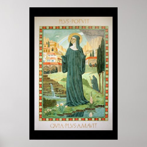St Scholastica and Benedict Poster