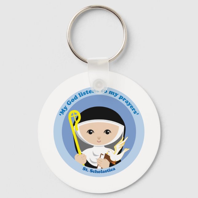 St. Scholastica Keychain (Front)