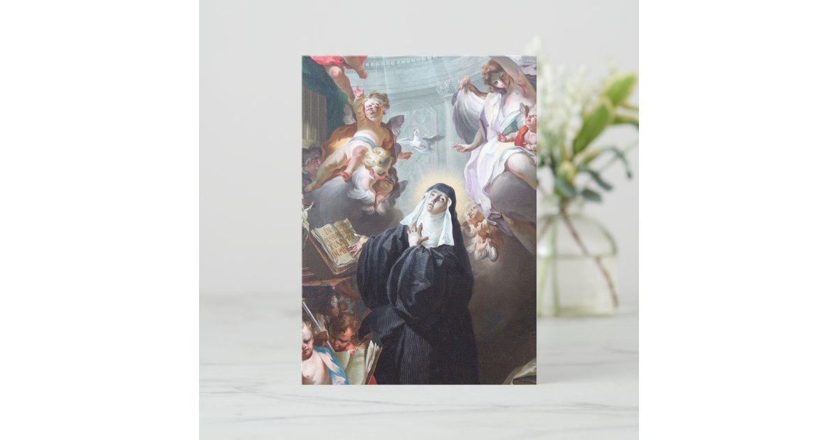 St. Scholastica Religious Nun Catholic Prayer Card | Zazzle