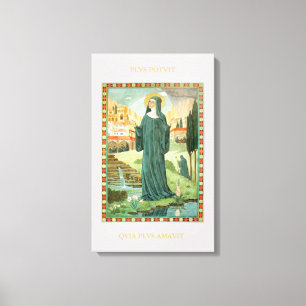 St. Scholastica & St. Benedict Canvas Print