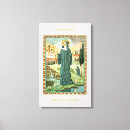 St Scholastica  St Benedict Canvas Print