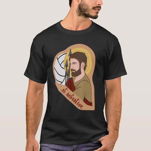 St Sebastian Archery Archer Catholic Patron Saint  T-Shirt (Front)