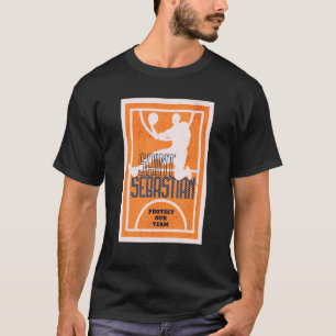 St Sebastian Basketball Dunk Patron Saint of Sport T-Shirt