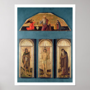 St.Sebastian between St. John the Baptist and St. Poster