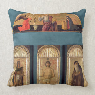 St.Sebastian between St. John the Baptist and St. Throw Pillow