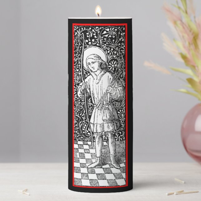 St. Sebastian (BG 01b) Pillar Candle (In Situ)