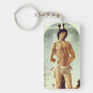 St. Sebastian by Boticelli, 1474 Keychain