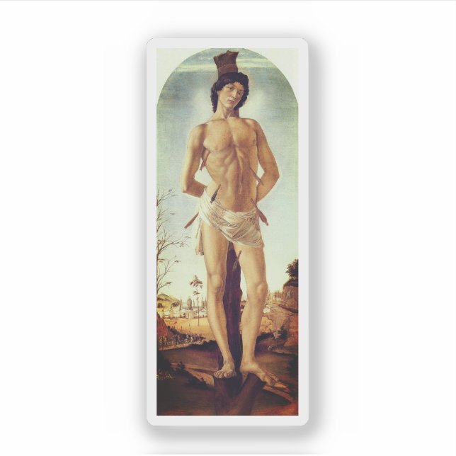 St. Sebastian by Boticelli, 1474 Sticker (Front)
