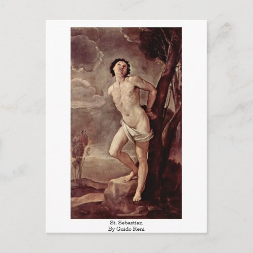 St Sebastian By Guido Reni Postcard