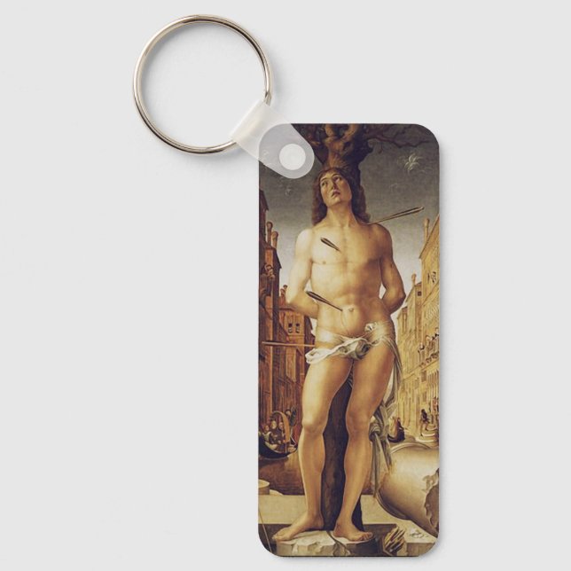 St Sebastian by Liberale Da Verona Keychain (Front)