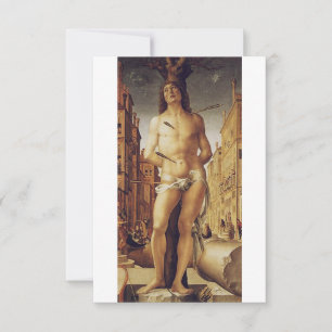 St Sebastian by Liberale Da Verona Thank You Card