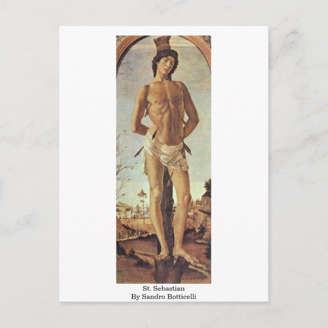 St. Sebastian By Sandro Botticelli Postcard (Front)