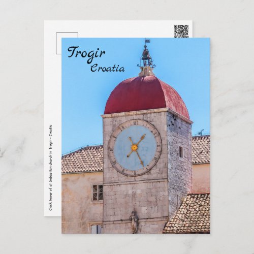 St Sebastian church in Trogir _ Dalmatia Croatia Postcard