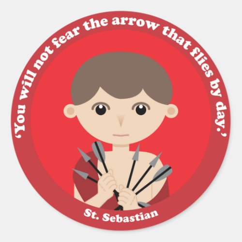 St Sebastian Classic Round Sticker