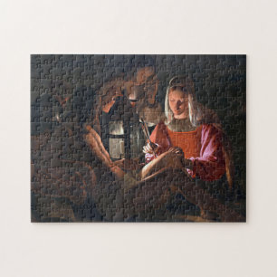 St. Sebastian Embraced by Irene, La Tour Jigsaw Puzzle