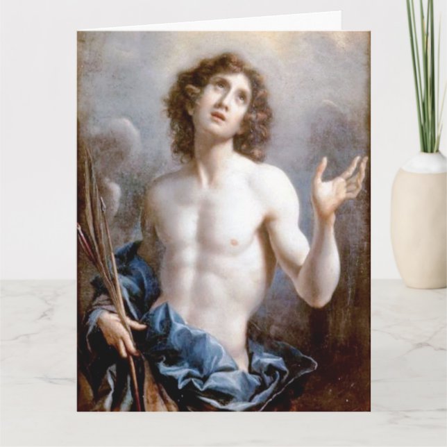 St. Sebastian Fine Art Greetings Card (Front)