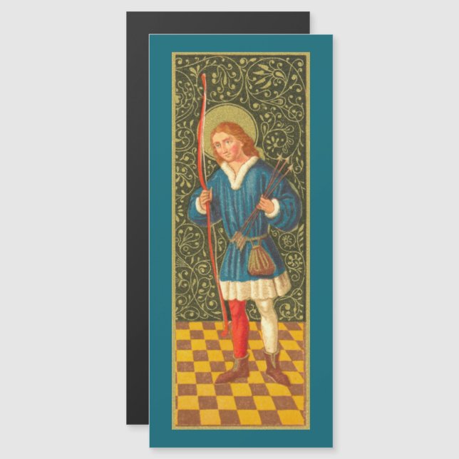 St. Sebastian (PA 01b) Magnetic Greeting Card (Front/Back)