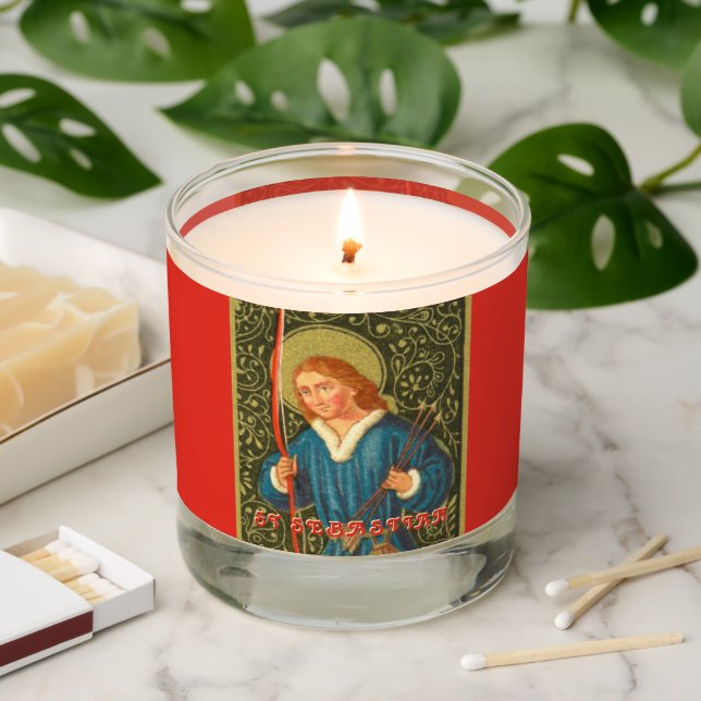 St. Sebastian (PA 01b)  Scented Candle (Lit)