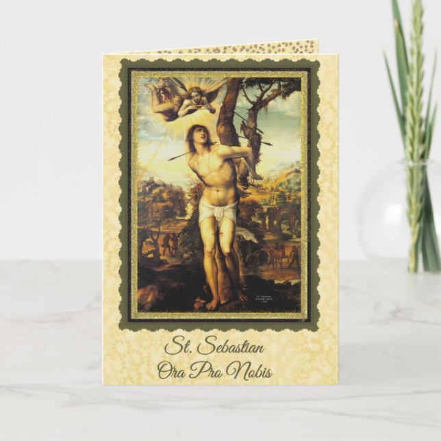 St. Sebastian Patron Saint of Athletes Card (Front)