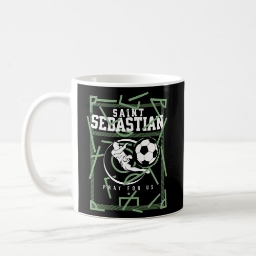 St Sebastian Patron Saint Of Athletes Soccer Ball  Coffee Mug