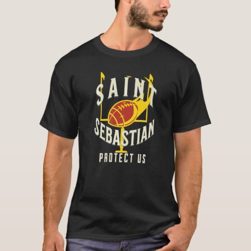 St Sebastian Patron Saint of Football Players Spor T_Shirt