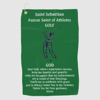 St. Sebastian Patron St of Athletes Golf Catholic Towel