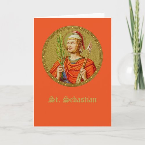 St Sebastian SNV24 RndIm  Blank Greeting Card