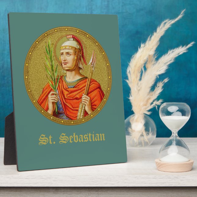 St. Sebastian (SNV 24) (Round Image) 8"x10" Plaque (Side)