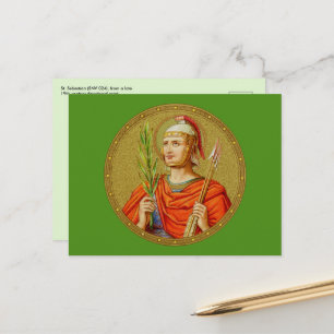 St. Sebastian (SNV 24) (Round Image) Horizontal Po Postcard