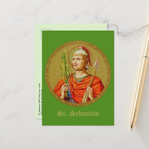 St Sebastian SNV 24 Round Image Vertical Post Postcard