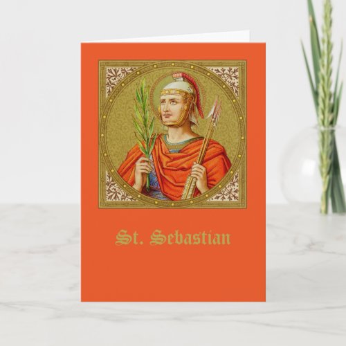 St Sebastian SNV 24 SqIm Vert  Blank Greeting Card