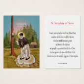 St. Seraphim of Sarov Mini Prayer Card (Front & Back)