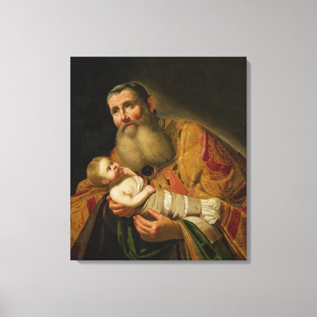 St. Simeon Presenting the Infant Christ Canvas Print (Front)