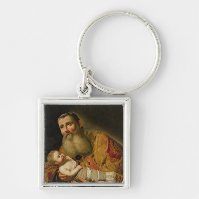 St. Simeon Presenting the Infant Christ Keychain (Front)