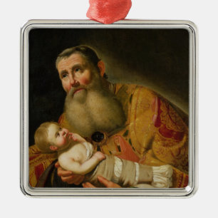 St. Simeon Presenting the Infant Christ Metal Ornament
