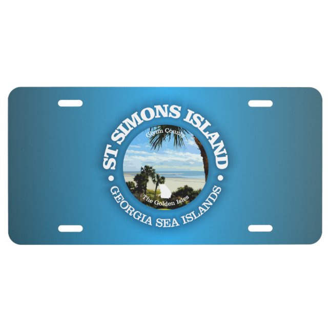 St Simons (C) License Plate (Front)