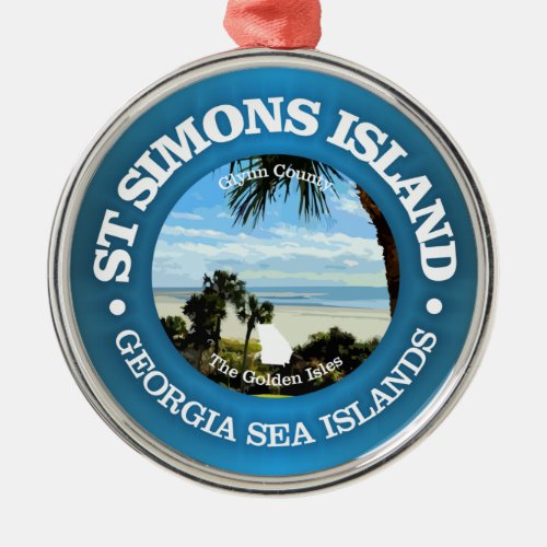 St Simons C Metal Ornament