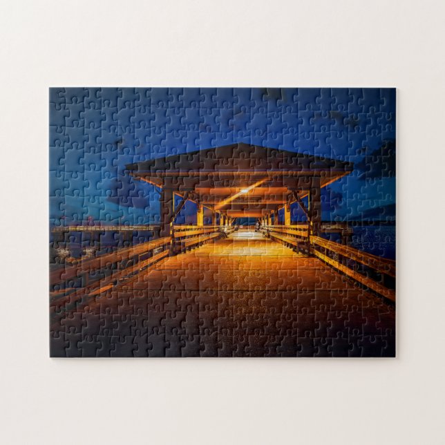 St Simons Fishing Pier Jigsaw Puzzle (Horizontal)