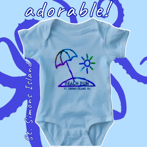 St Simons Island GA baby bodysuit