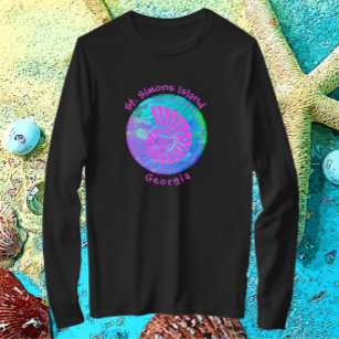 St. Simons Island GA Colorful Sea Shell T-Shirt