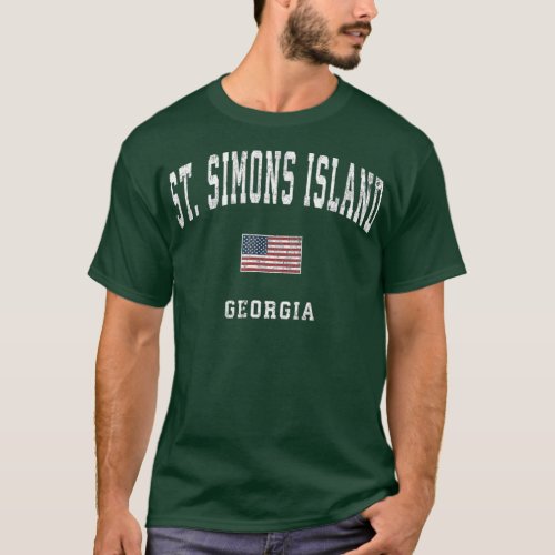 St Simons Island Georgia GA Vintage American T_Shirt