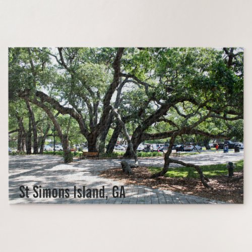 St Simons Island Live Oak Trees Jigsaw Puzzle