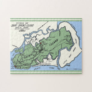 St Simons Island Map  Jigsaw Puzzle