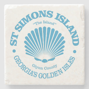 St Simons Island (seashell) Stone Coaster