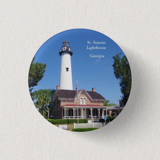 St. Simons Lighthouse button (Front)