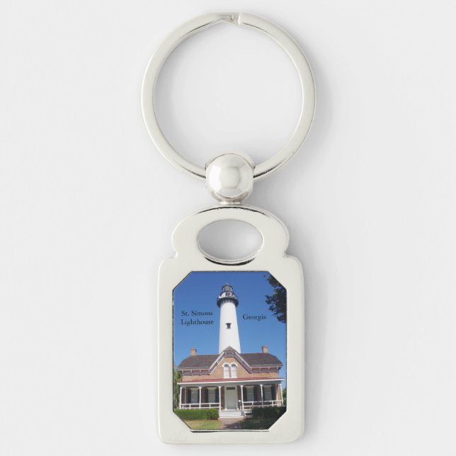 St. Simons Lighthouse metal key chain (Front)
