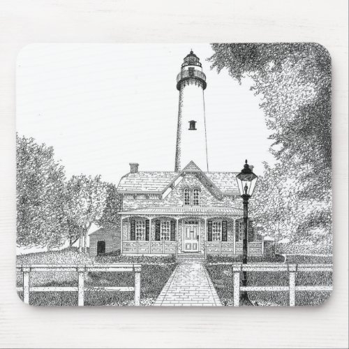 St Simons Lighthouse Mouse Pad