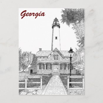 St. Simons Lighthouse Postcard by tmurray13 at Zazzle